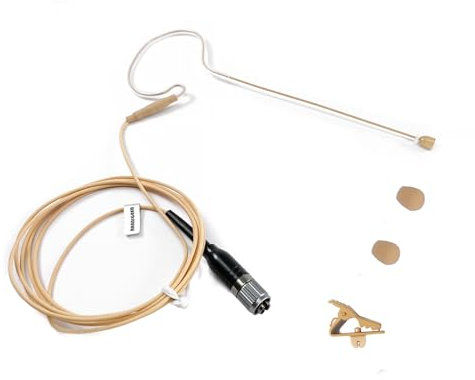 Rannsgeer cH-Style Mini Headset Earhook Microphone Compatible with Audio Technica Bodypack Transmitter