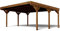 Forest Style - Cochera Doble Victor 30,9 m² (6,02 x 5,11 x 2,52 m) – Madera de Pino Tratada – Techo de Policarbonato – Aparcamiento Cubierto para 2 Coches – Estructura Robusta y Resistente