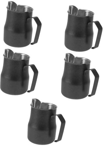 DIYEAH 5 Piezas Leche de Inoxidable con Texturizado Arte Latte Jarra Café de Metal Cafeteras Espresso