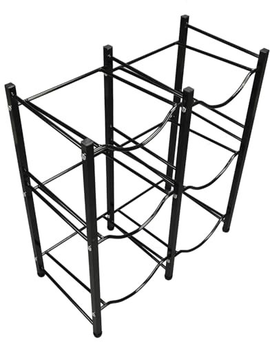 ZJchao Organisateur de Bouteille d'eau, Support de Gallon d'eau 3 Niveaux 2 Rangées de Rangement ' Rackage de Rangement de Seau à pour la Cuisine du Salon du Salon