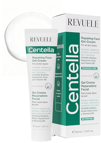 Revuele Centella Regenerierende Gesichts-Gel-Creme – Unparfümiert, leichte Pflege mit CICA, Hyaluronsäure & Vitamin B5, für alle Hauttypen, 40 ml