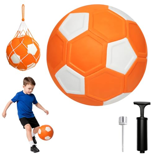 ZexJpr 4er Set Curve Ball Mit Ballpumpe, Ballnadel Und Netz, Ideal Für Kinder 5-15 Jahre, Fußballtraining, Strandspiele Und Hinterhofaktivitäten, Indoor-Übungen und Geschenke