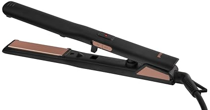 Prinz Mini-Haarglätter PZ-MHG1 – Reise-Glätteisen, 200°C max., Keramikplatten 75×20 mm, Reisesicherung, LED-Anzeige, 360° Kabelgelenk, Kabellänge 180 cm