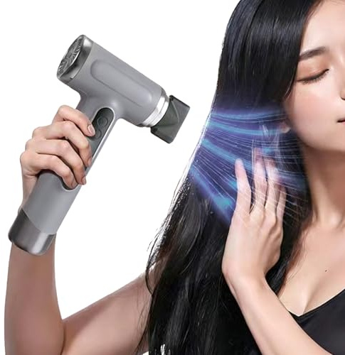 Goshyda Cordless Hair Dryer, 200W 15600mAh USB Rechargeable Hair Dryer with Cold Hot Wind, Portable Blow for Travel Camping RV