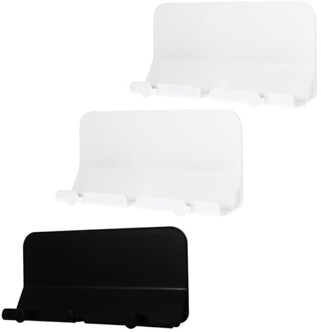 TOMETURE Support Mural Adhésif pour Tablette et Téléphone en Abs, 3pcs, Design Compact et Montage Facile, pour Bureau ou Chambre
