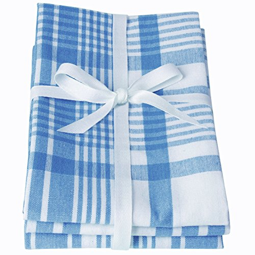 Dexam 16150365 Love Colour Set Of 3 Extra Large Tea Towels-Moroccan Blue, 91 x 61