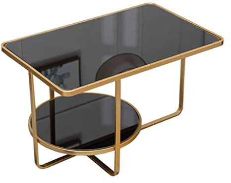 Cadre de Table rectangulaire en Verre en Verre de Table Basse rectangulaire en Fer forgé adapté pour Balcon de Salon