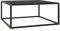 vidaXL Beistelltisch Couchtisch Kaffeetisch Wohnzimmertisch Sofatisch Teetisch Glastisch Tisch Schwarz mit Schwarzem Glas 80x80x35cm