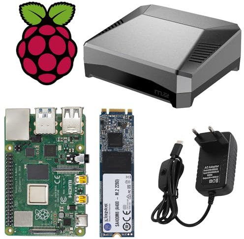 Raspberry Pi 4 4GB Argon ONE M.2 128GB SSD Raspian Bookworm komplett