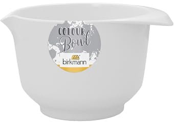 Birkmann, Colour Bowls, Rühr- und Servierschüssel, 1,0 Liter, kratzfest, standfest, nachhaltig, weiß, hochwertige Qualität, modernes Design