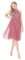 Maya Deluxe Damen Womens Ladies Midi Dress with Halter Neck Tulle for Evening Graduation Prom Wedding Bridesmaids Ball Gown Brautjungfernkleid, Desert Rose, 34 EU