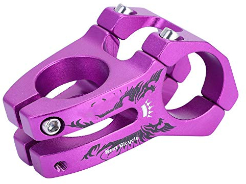 8 mm Fahrradvorbau,Pilipane 31. Aluminiumlegierung, Riser-Vorbau, kurzer Lenkervorbau, Mountainbike-Vorbau für Fahrrad, MTB, Rennrad, Radfahren, BM(lila)