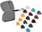 Gitarren-Pick-Taschen-Set, Kratzfest, GroßEr Stauraum, Plektrum-Etui (Schwarz)