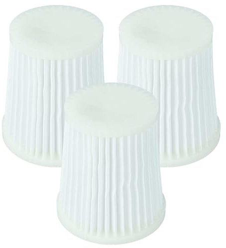 vhbw 3x Staubsaugerfilter kompatibel mit Bosch GAS 14,4 V-LI | GAS 18 V-LI, PAS 18 LI Staubsauger - HEPA-Filter Weiß