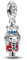 Pandora Moments Charm pendant Casse-noisettes en argent sterling avec émail noir, rouge, vert foncé, bleu et rose