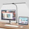 Hensam LED Desk Lamp for Office,Double Head Desk Light with Clamp,Eye-Caring Monitor Light Bar 5 Color Modes,Touch Control Table Lamp for Study,Bedroom,Work,Task,Reading,Power Adapter,12W,1400lumen
