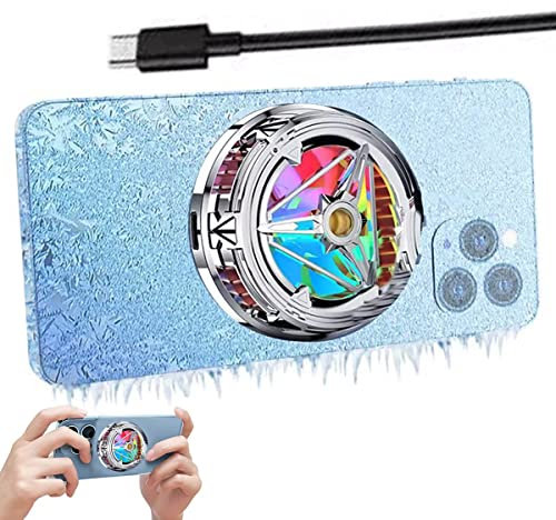 Phone Cooler for Gaming, Phone Cooler, Phone Cooling Fan, Semiconductor Mobile Radiator, for Smartphone/Tablet/iPad (X18, Silver)