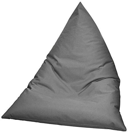 Epsilon Riesensitzsack Indoor Outdoor Sitzsack Berlingo Anthra XXL Waterproof Anti-UV - Abziehbar und waschbar - 140 x 110 cm - Großes Luxus Kissen - Kugel-Sitzsack für Pool und Garten