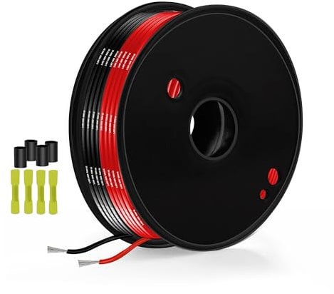 Flexible Silikon-Elektronikdraht-THUN-CT 5,26 mm² 10AWG-6m(3m schwarz und 3m rot) mit niedrigem Widerstand und hoher Temperaturbeständigkeit