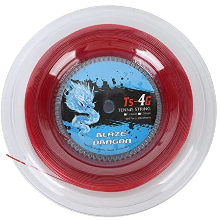 Okuyonic Bobina per Corde da Tennis, Corda per Racchetta da Tennis in Poliestere ad Alta Resistenza per Palestra per Giocatori migliorati(Rosso, 1,30 mm) Accessori per Badminton e Tennis