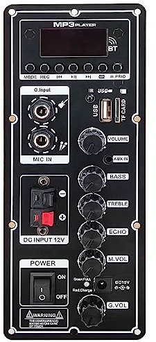 Augnongly Scheda Amplificatore Altoparlante 12V Amplificatore Altoparlante Scheda Pannello Altoparlante 80W Bluetooth AUX TF-Card U-Disk Registrazione 6-12 Pollici