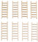 30PCS Mini Wooden Step Ladder Ornaments Fairy Garden Ladder Micro Landscape Ornament Wooden DIY Craft Ladder for Mini House Flower Pot Decor Wooden Stairs