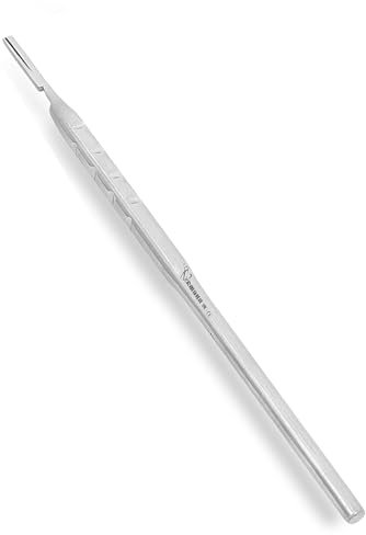 ZAMAHA UK Scalpel Handle No.3 Fits Surgical Blades No. 10, 11, 12, 13, 14 and 15 Sign,Craft,Card Making Cutter,Podiatry,Dental
