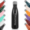 polar-effekt Trinkflasche Edelstahl 0,5 liter in Schwarz mit Gravur - personalisierte BPA-Freie Flasche