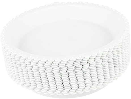 CIYODO 20 Pièces Plateau de Pot de Fleurs Jardiniere Plastique Pot de Fleur Plastique Soucoupe pour Petits Pots de Fleurs Plateau de Pots de Plantes Rond Petit Pot de Fleurs Blanche
