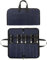 Borsa arrotolabile per coltelli da chef, in tela cerata da 453,6 g, custodia portatile con 7 scomparti, multifunzione, porta coltelli, per casa, cucina, viaggi, campeggio, Blu, Campeggio