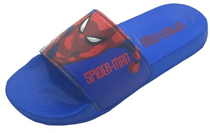 Marvel Spider-Man, Garçons, Filles Enfants Spiderman Piscine Sliders, Tongs, Sandales de Plage, Bleu, Taille 26-34 EU