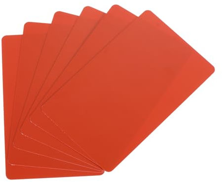 QUARKZMAN 20 Stück leere PVC-Karten, 15Mil Grafikqualität Plastikkarten glänzend wasserdicht für Foto-ID-Badge-Drucker, Rot