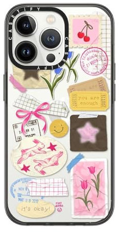 CASETiFY Compact iPhone 13 Pro Case [2X Military Grade Drop Tested / 4ft Drop Protection] - You Are Stars Collage - Clear Black
