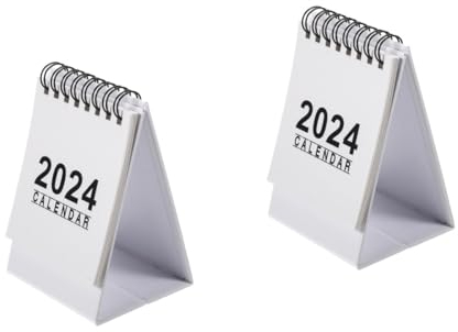 SEWACC 2stücke Tischkalender Praktischer Und Dekorativer Tischplaner Für Schreibtisch Und Büro Klare Monats Und Wochendrucke Kompakte Verarbeitet
