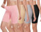 HBselect 4er Damen Kurze Leggings Radlerhose Blickdicht Sporthose Jogginghose Baumwolle für Yoga Joggen Pilates Fitness E XL