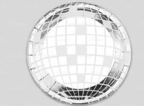 CECOMBINE 25 Pcs 9 Disco Party Plates, Silver Disco Ball Party Plates Disco Theme Party Decorations, Party Plates for Birthday Party, 70's Disco Party, Wedding