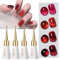 Red Cat Eye Gel Nail Polish Set - 4 Colors Magnetic Glitter Holographic DIY Nail Art Gift for Women