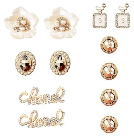ZUWIJEQ 12 pcs Accessoires de Fleur de Chaussure en Strass, Décorations de Chaussures de Bricolage pour Femmes, Décorations de Chaussures pour Femme Sabots Ornements de Chaussure, Charms Accessoires
