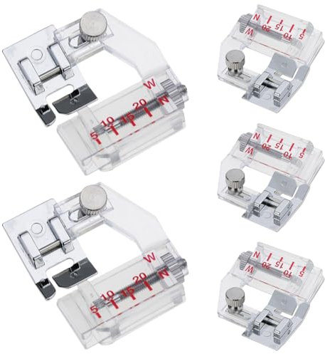 Kantenführung für Nähmaschinen, Nähmaschinen -Pressefuß | 5 Pack -Hemführer für Nähmaschinen | Verstellbare Hochleistungskunsthandwerksbedarf Accessoires für Reißverschluss Installation Lederferenz
