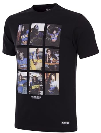COPA - T-Shirt Herren Fußball - Bomboneras Collage - Kurzarm - Schwarz - 100% Baumwolle