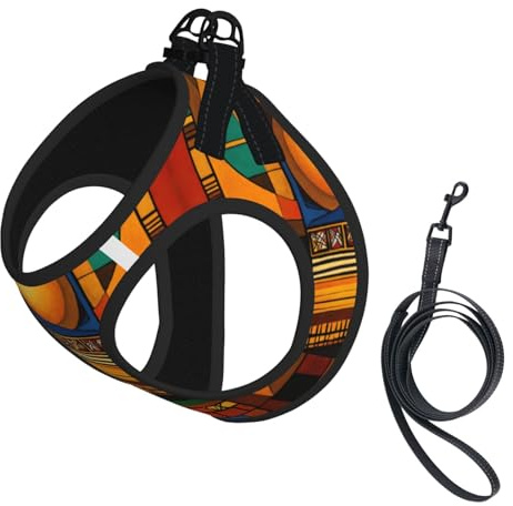 Hundegeschirr mit Indianer-Muster, reflektierend, verstellbar, ausbruchsicher, mit weichem, atmungsaktivem Netzgewebe, für kleine Haustiere und Kätzchen, Welpen