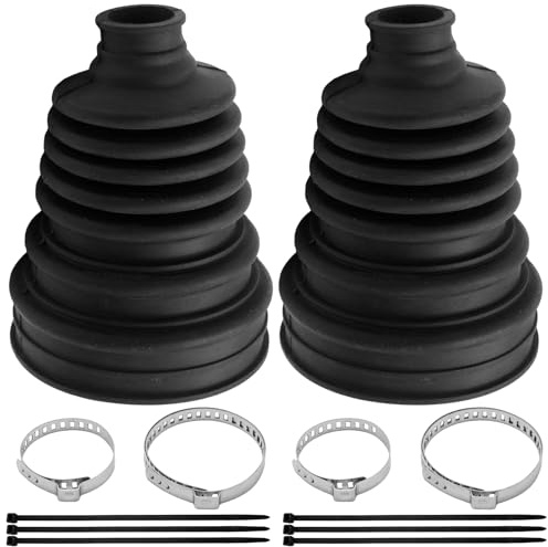 MospdyGear Packung mit 2 universellen CV-Gelenk-Reparaturkits, flexible Silikon-Achsmanschetten für 19-24 mm Wellen, staubdichte Bälge mit Klammern und Kabelbindern