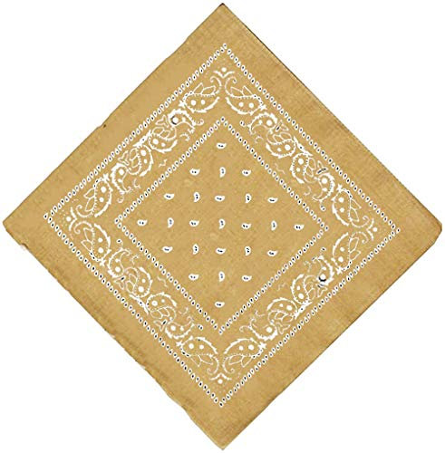 Unbekannt Bandana Kopftuch Halstuch Nickituch Biker Tuch Motorad Tuch verschied. Farben Paisley Muster, Beige, ...