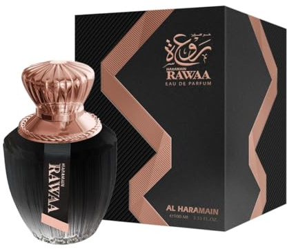 Al Haramain Perfumes Rawaa 100ml Eau De Parfum Spray for Women | Luxurious Arabian Unisex Fragrance | Exquisite Oud & Floral Scent | Long-Lasting Perfume for Special Occasions & Daily Wear