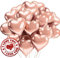 20 Stück 18 Zoll Herz Folienballon Rosegold, Herz Helium Luftballons, Folienballon Hochzeit, Folienluftballon, Herz Ballons, Heliumballon