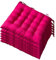AGDLLYD 6 Coussins de Chaises Carrés 40x40 Coussins de Siège Décoration Maison Coussin Mat Matelassée,Confortable et coloré - Idéal pour intérieur et extérieur (Rose vif016)