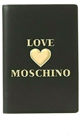 Love Moschino Damen Portafogli da Donna AI 2021 Reisezubehör-Brieftasche, Schwarz