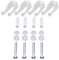NRG Traditional Cast Iron Style Triple Column White Radiator Brackets Fitting Kit