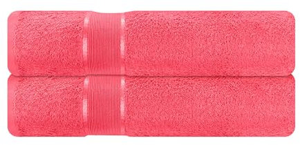 Mixibaby 2er Set Badetuch Badetücher Tücher 100cm x 150cm Frottee 100% Baumwolle 500g/qm, Farbe:Pink