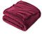 FARFALLAROSSA Coperta Plaid Pile, Coperta Matrimoniale 230 x 270 cm Flanella, Coperta Divano Super Grande Caldo Morbida - Bordeaux